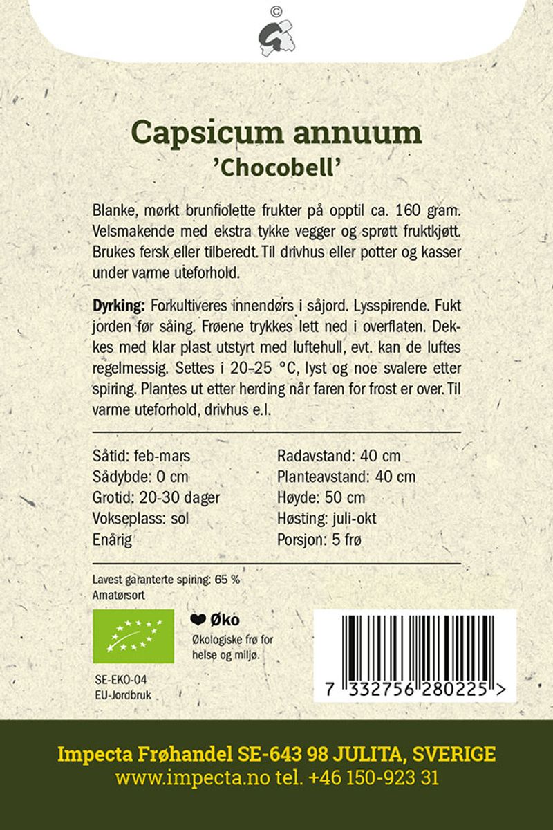 Paprika 'Chocobell'