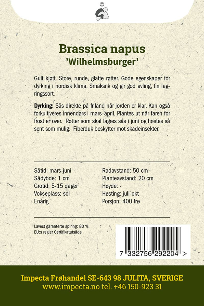 Kålrot Wilhelmsburger