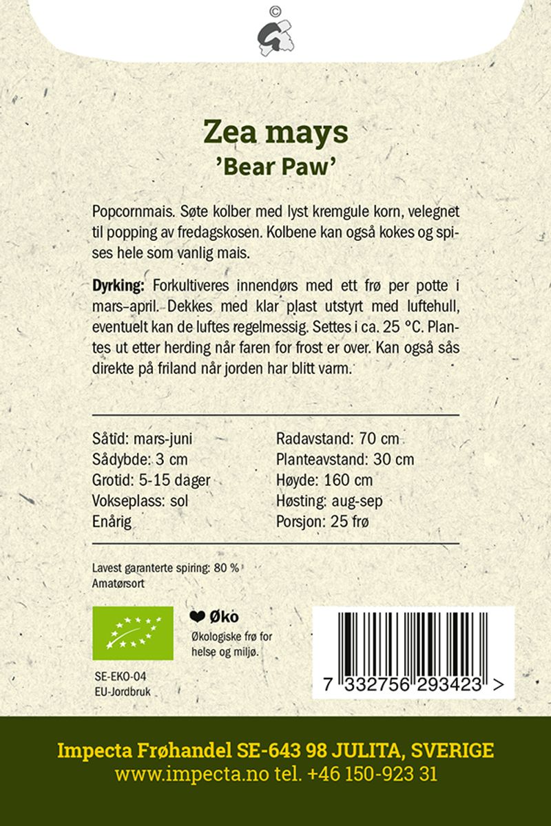 Popcornmais 'Bear Paw'