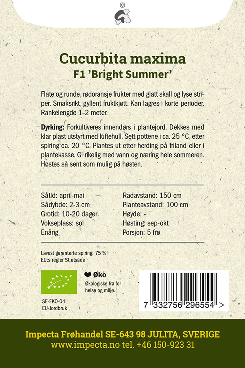 Kjempegresskar F1 'Bright Summer'