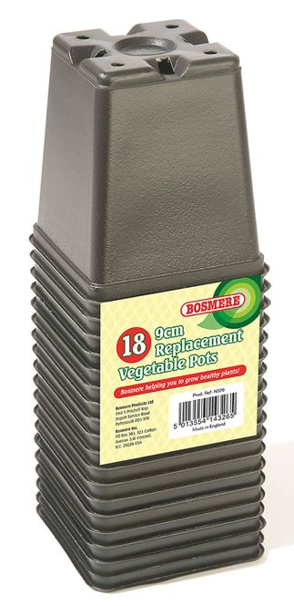 Hovedbilde 18 potter 9x9 cm i plast