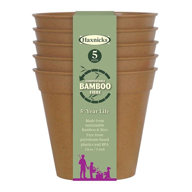 Hovedbilde Bambus potter D12.5cm H10cm(5pk)